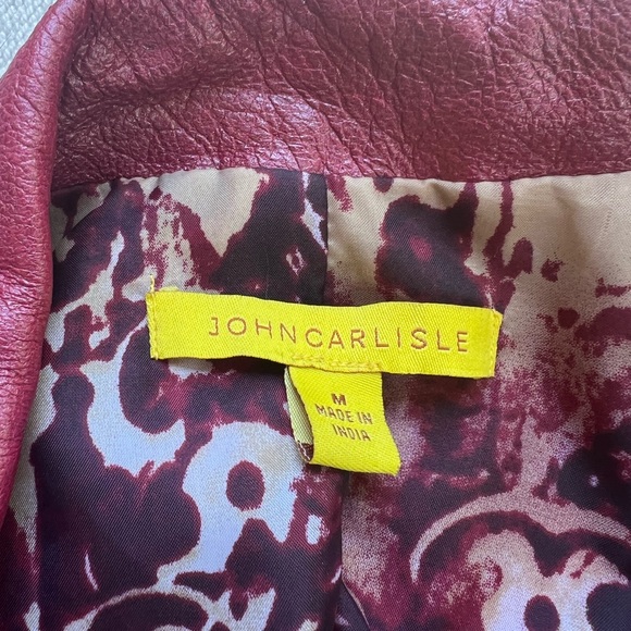 Vintage John Carlisle Leather Jacket Magenta Pink medium - Picture 11 of 12